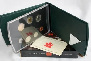 Juego de muestras de Canadá 2003 7 monedas canadienses sin circular 1c-$2 con certificado de autenticidad #1 - Imagen 1 de 7