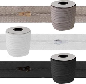 Reißverschluss Mit Doppeltem Schieber Unteilbar Dauerhafte Schließung Pro Meter - Bild 1 von 6