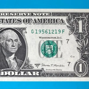 1956 December 19 : G 19561219 F $1 One Dollar Bill BIRTHDAY *UNC* - Picture 1 of 4