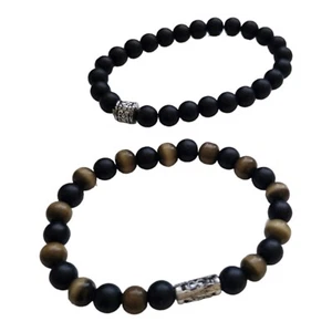 2x Unisex Persian Arabic Elastic Bead Bracelet Wrist Casual - Picture 1 of 4