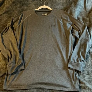 Under Armour Herren Langarm Hemd Medium Grau Loose Fit Neu - Bild 1 von 8