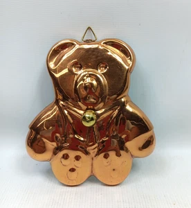 Oso de peluche forrado de cobre vintage sello caramelo gelatina molde colgante de pared India  - Imagen 1 de 8