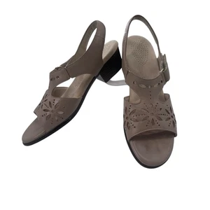 SAS Womens Size 8.5 N Sunburst Slingback Tan Leather Open Toe Casual Sandals - Picture 1 of 24