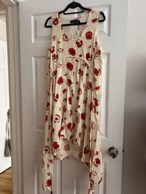 Vestido Proenza Schouler Nuevo con Etiquetas Amapola Floral Sin Mangas Dobladillo Fluido Midi Venta al por menor $1500 Foto 1 de 4