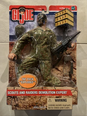 Figura de acción GI Joe Scouts and Raiders Demolition Expert de colección 2000 12" NUEVA Foto 1 de 2