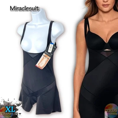 Sutiã novo com etiquetas Miraclesuit feminino XL abdominoplastia use seu próprio modelador de coxa média 2412 - Imagem 1 de 4