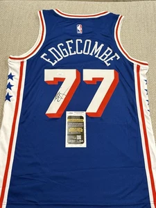 Camiseta deportiva de baloncesto firmada autografiada por JSA COA VJ Edgecombe de los Philadelphia 76ers - Imagen 1 de 2