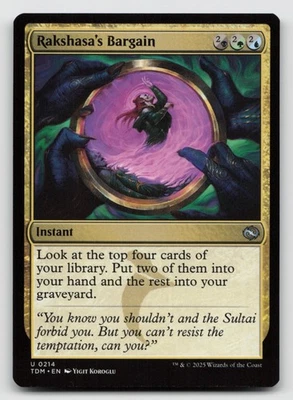 Rakshasa's Bargain U Tarkir: Dragonstorm 214 NM - Image 1 of 2