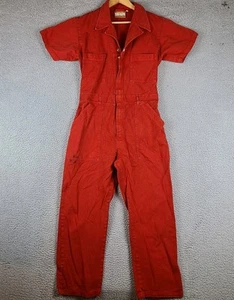 Big Bud Press Everyday Jumpsuit Coveralls Women's Large Red Cotton Twill USA - Picture 1 of 14