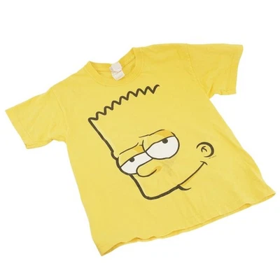 Camiseta gráfica amarela Bart Simpson 2010 tamanho P | Camisa vintage dos desenhos animados Os Simpsons - Imagem 1 de 4
