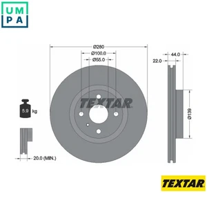 2x BRAKE DISC 92304205 FOR FIAT MAZDA ROADSTER/Targa/IV MX-5/RF/MIATA ABARTH - Picture 1 of 9