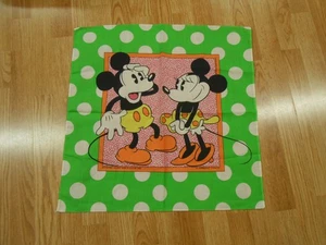 Vtg Antique MICKEY MOUSE WALT DISNEY USA Cotton Blend Biker BANDANA Hanky 20" - Picture 1 of 2