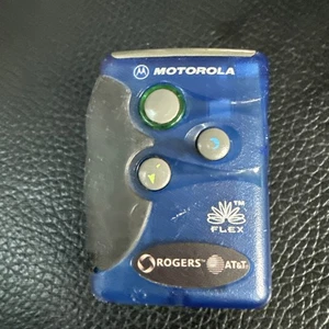 Vintage Motorola 90's Pager Blue Beeper Flex Transparent WORKING Roger’s - AT&T - Bild 1 von 4