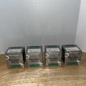 4 USHIO MR16 Reflector Bulb JR12V-50/SP12/A/FG 50W GU5.3 2-PIN 12° BEAM 2" 3000K - Picture 1 of 2