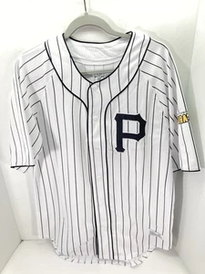 Pittsburgh Pirates Dynasty Jersey Men Large White Stripe Button Short Sleeve New - Picture 1 of 14