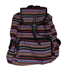 Mexican Blanket Backpack Unisex Woven Serape Baja Boho Bag Drawstring Hippie - Picture 1 of 10