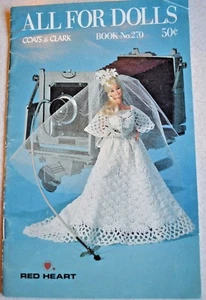 Coats Clark's 1978 No. 270 Fashion All For Dolls Wardrobe Knit Crochet Pattern - Picture 1 of 4