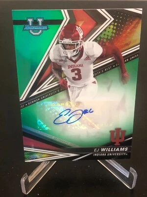 EJ Williams 2022 Bowman's Best U #BA-EW Refractor Auto Green /99 Indiana B236 - Image 1 of 2