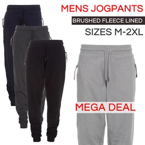 Pantalones para Correr para Hombre Pantalones de Sudadera Lisos Gimnasio Pantalones para Correr con Cremallera Bolsillos Laterales Pantalón - Imagen 1 de 25