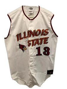 NCAA Rawlings Illinois St. Redbirds 100% polyester sleeveless baseball jersey L. - Picture 1 of 3