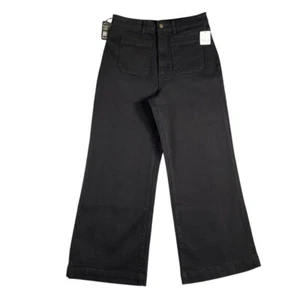 Rolla's Free People NWT Women's Sailor High Rise Wide Leg Black Jeans Size 31 - Picture 1 of 15