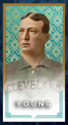 Cy Young Original Custom Design ACEO Tobacco Size Art Card - Image 1 of 2