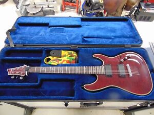 Schecter Hellraiser 6 String Electric Guitar W/Case Black Cherry Red JC448-F