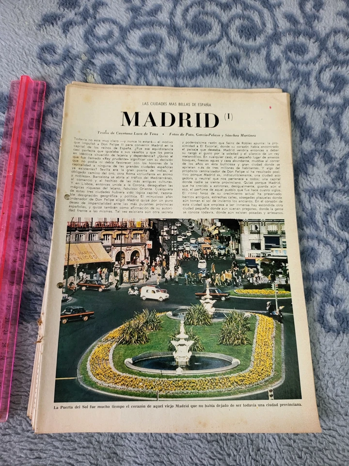 FOLLETO LUGARES ESPANA MADRID I PAG 8 ANOS 60s LUCA TENA CASTELLANO - Imagen 1 de 1
