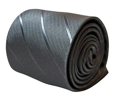 Corbata para hombre gris plata pizarra rayas boda clásico oficina por Frederick Thomas Foto 1 de 4