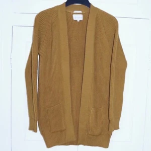 Cárdigan Peregrine Jersey Talla Grande Para Mujer Acanalado Mostaza Pura Lana Nueva Usado - Imagen 1 de 8