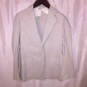 NWOT auth CALVIN KLEIN COLLECTION mens size MEDfitted SEARSUCKER jacket SAMPLE - Picture 1 of 8