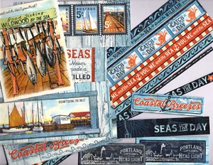 Fragmentos Gráfico 45 CAPTURA DEL DÍA #2 (16 PIEZAS) CORTE A MANO álbum de recortes marinero - Imagen 1 de 5