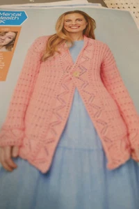 Knitting Pattern For Lady's Attractive Lacy Cardigan In D.K. 30-54in Bust - Picture 1 of 2