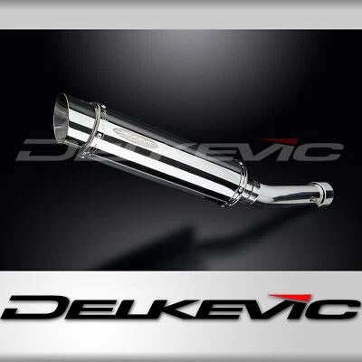 Aprilia Tuono 2003-2004 Delkevic Slip On 14" Round Stainless Exhaust Muffler Kit - Image 1 of 4