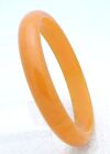 Vtg Orange Yellow Lightly Marbled End Of Day Bakelite Tested Bangle Bracelet