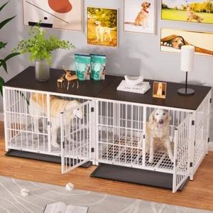 Jaula de madera para perros XXL jaula para mascotas caja para perros jaula de alambre interior de lujo caja de rejilla NUEVO - Imagen 1 de 15