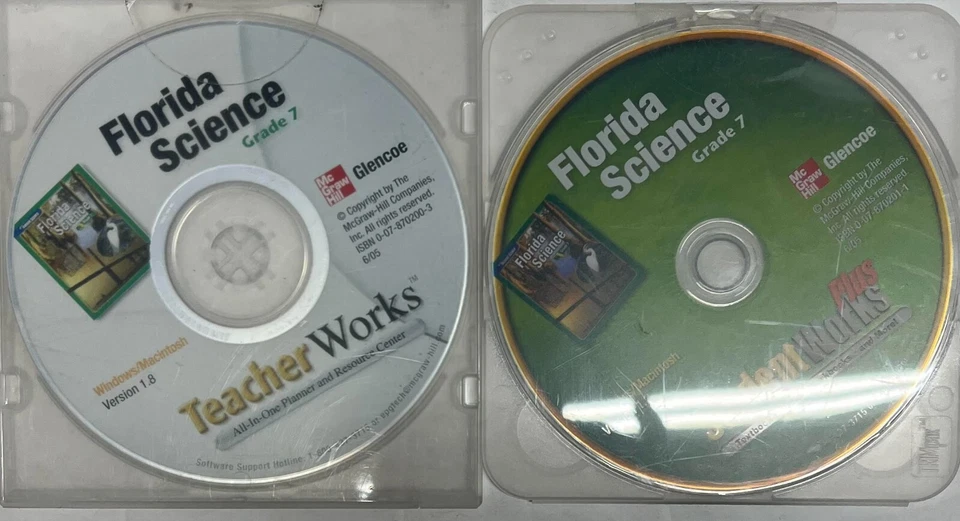 Grade 7 Science Student & Teacher Edition CDs Bundle 7th Curriculum Homeschool - Image 1 of 1