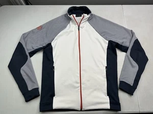 Galvin Green Jacket Mens Sz S White Golf Fleece Windbreaker Made in Portugal - Picture 1 of 11
