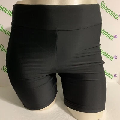 Traje de baño tórrido parte inferior de natación cintura alta motociclista bolsillos cortos negro plus 1 14 16 Foto 1 de 4