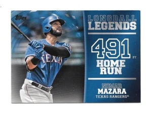 2018 Topps Series 2 NOMAR MAZARA LONGBALL LEGENDS Blue -TEXAS RANGERS- #LL-31 - Picture 1 of 1