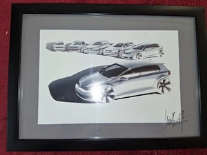 Volkswagen Golf print individually signed by Stefan Sielaff - very rare - Picture 1 of 3