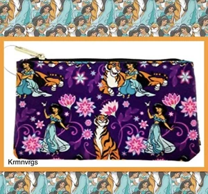 LOUNGEFLY Disney ALADDIN JASMINE and RAJAH Coin Cosmetic￼ Nylon Pouch Bag; NEW!! - Picture 1 of 5