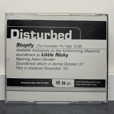 Disturbed Stupify Forbidden Fu Mix 1 Track Promo CD Little Nicky Soundtrack - Image 1 of 2