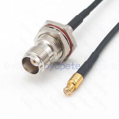 MCX male to TNC female bulkheadk RG174 Coaxial cable Koaxial Kable Pigtail 50ohm - Image 1 of 4
