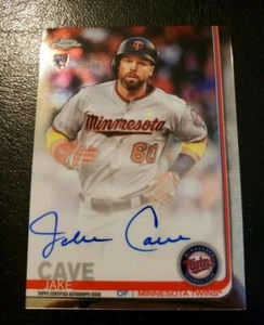 2019 Topps Chrome Jake Cave RC Rookie Autograph Minnesota Twins - Picture 1 of 2