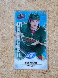 Adam Beckman 2021-22 Ice Premieres Mini Rookie Parallel MI-9 RC Wild - Picture 1 of 1