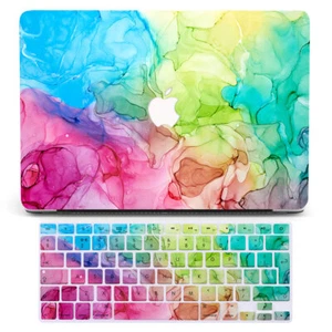 Multicolour Marble Case +Keyboard Cover For Macbook Air 13 15 Pro 14 16 11 12 in - Picture 1 of 12