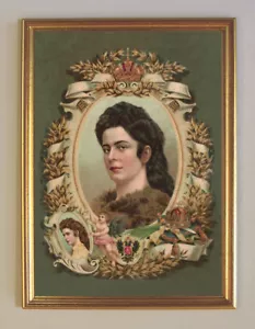Sisi Sissi Kaiserin von Österreich K&K Monarchie Krone Portrait Faks 26 Gerahmt - Bild 1 von 1