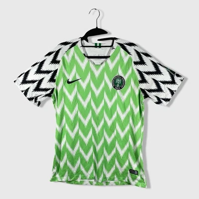 Футболка мужская Nike сборная Нигерии 2018 чемпионат мира L зеленая белая зигзагообразная - Изображение 1 из 4