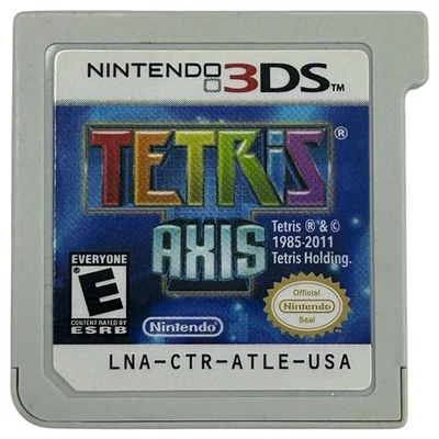 Tetris Axis (Nintendo 3DS, 2011) 3DS Cartridge Only Tested & Works - Image 1 of 3